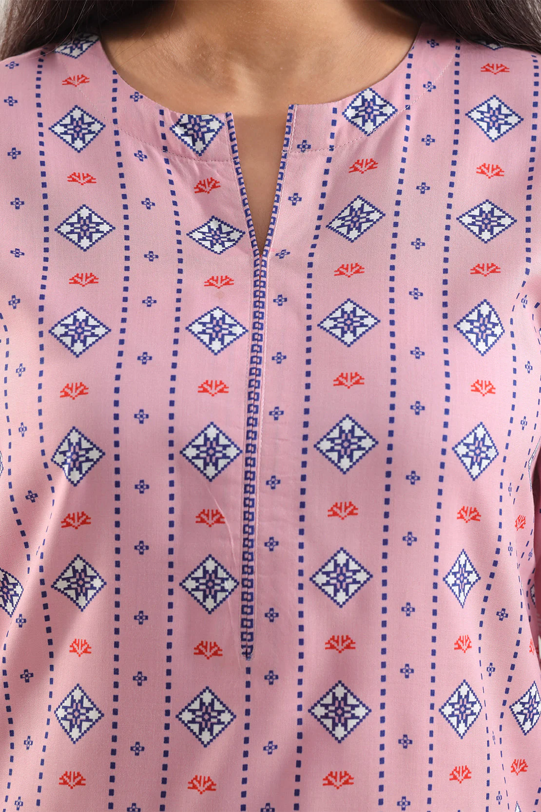 Printed Linen Stitched Shirt - Image 4