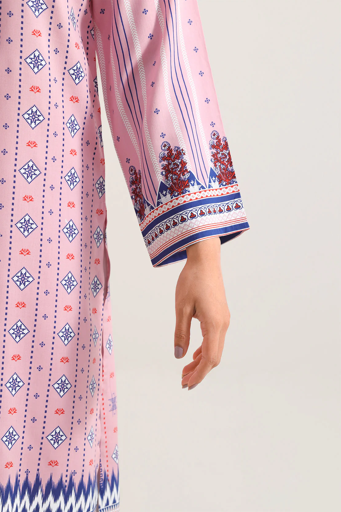 Printed Linen Stitched Shirt - Image 5