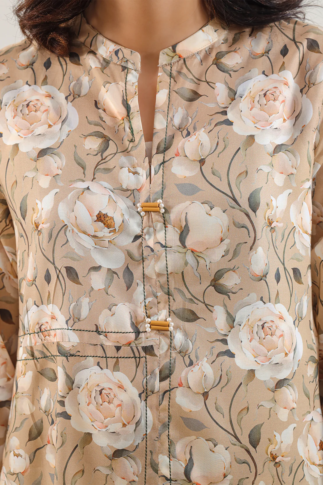 Printed Lyocell Stitched 2 Piece (Shirt/Trouser) - Image 4