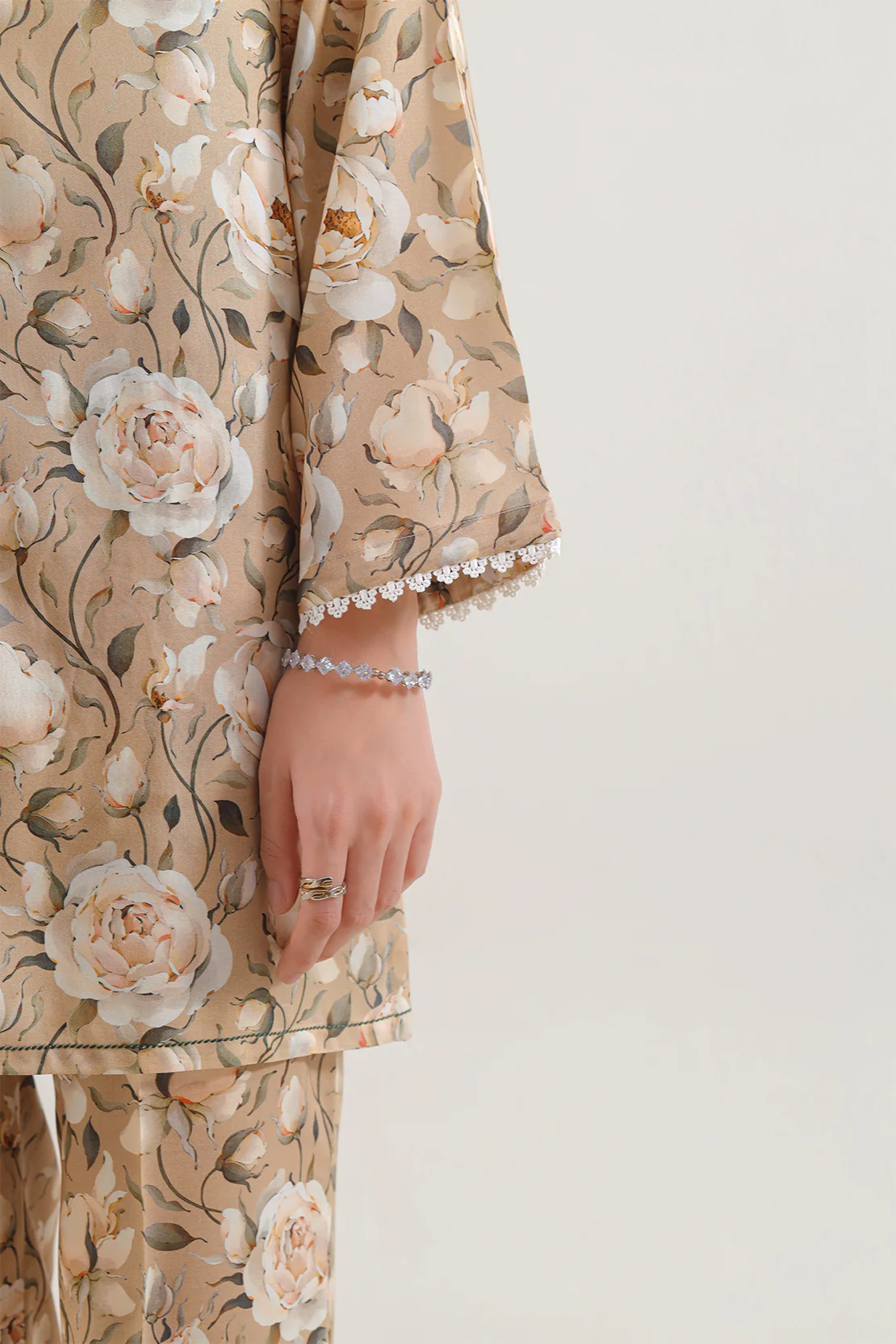 Printed Lyocell Stitched 2 Piece (Shirt/Trouser) - Image 5