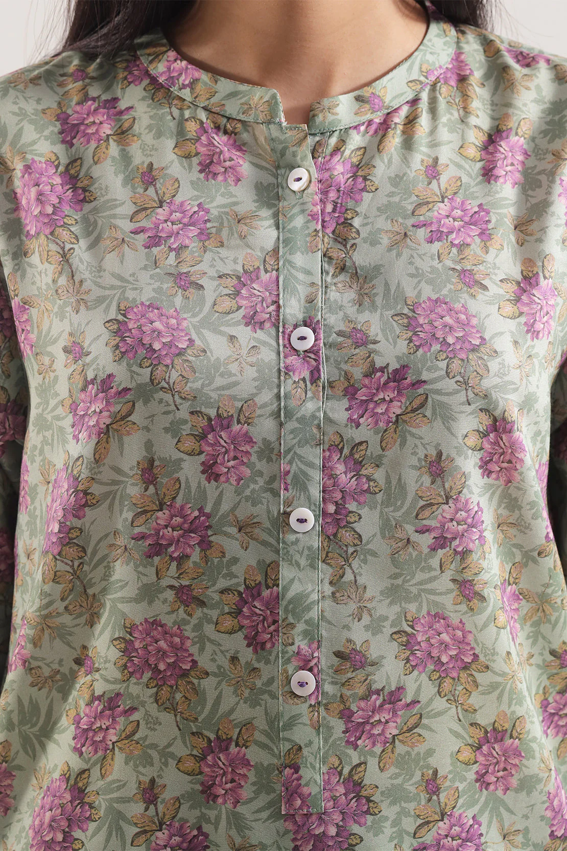 Printed Silk Touch Stitched 2 Piece (Shirt/Trouser) - Image 4