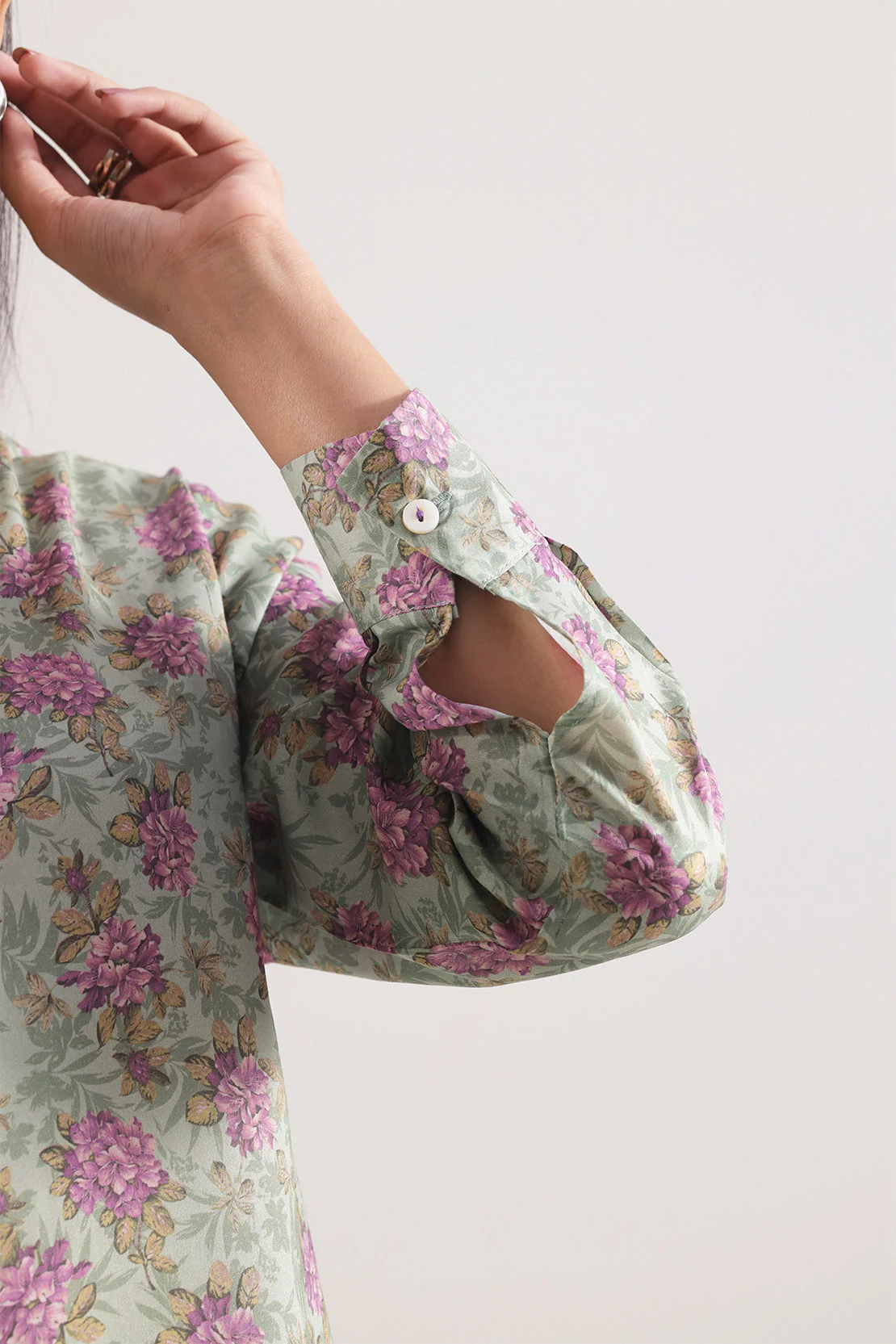 Printed Silk Touch Stitched 2 Piece (Shirt/Trouser) - Image 5