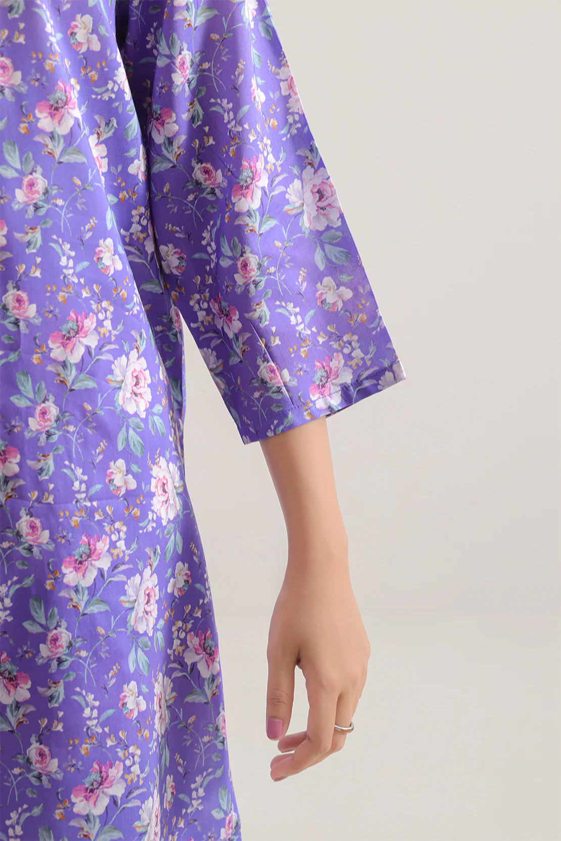 Printed Lyocell Stitched 2 Piece (Shirt/Trouser) - Image 4
