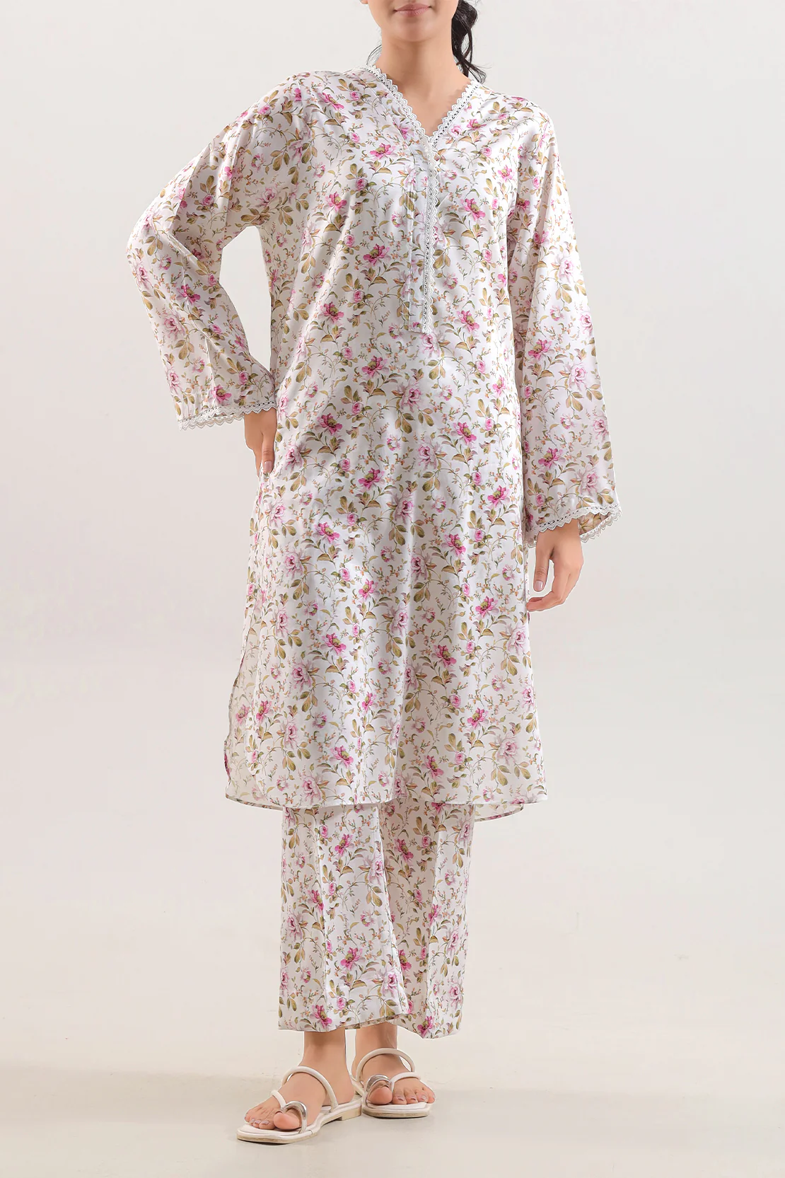 Printed Silk Touch Stitched 2 Piece (Shirt/Trouser)