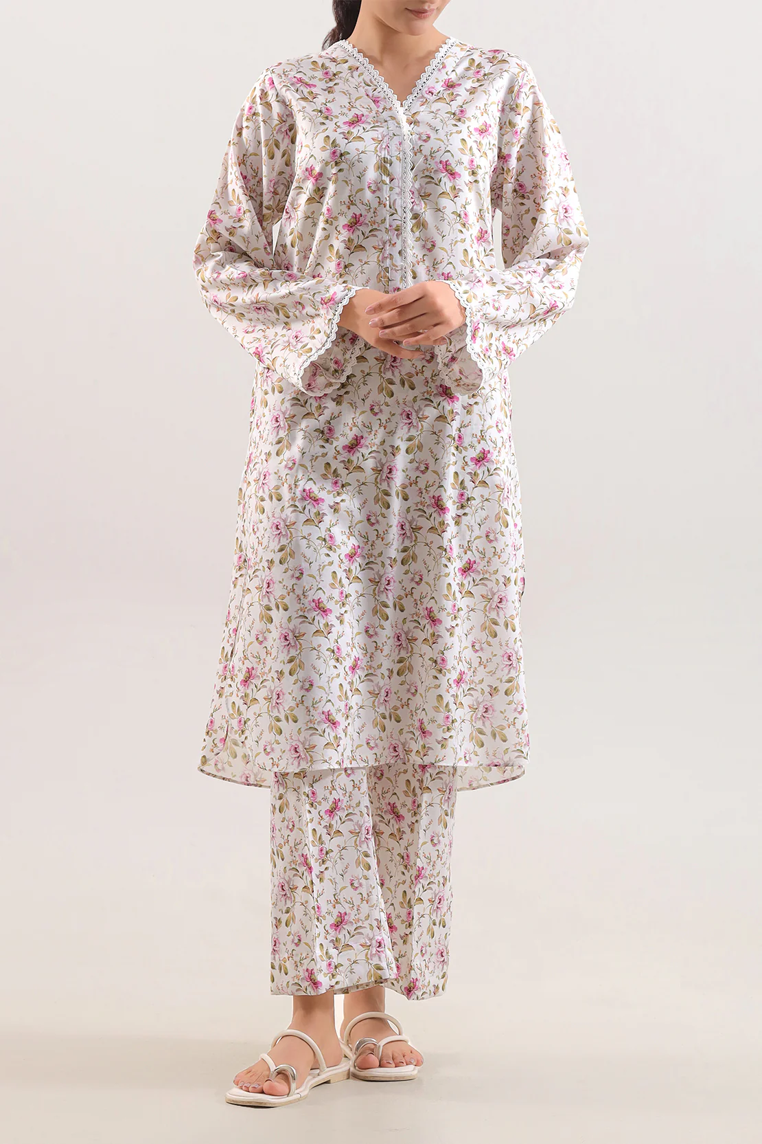 Printed Silk Touch Stitched 2 Piece (Shirt/Trouser) - Image 2