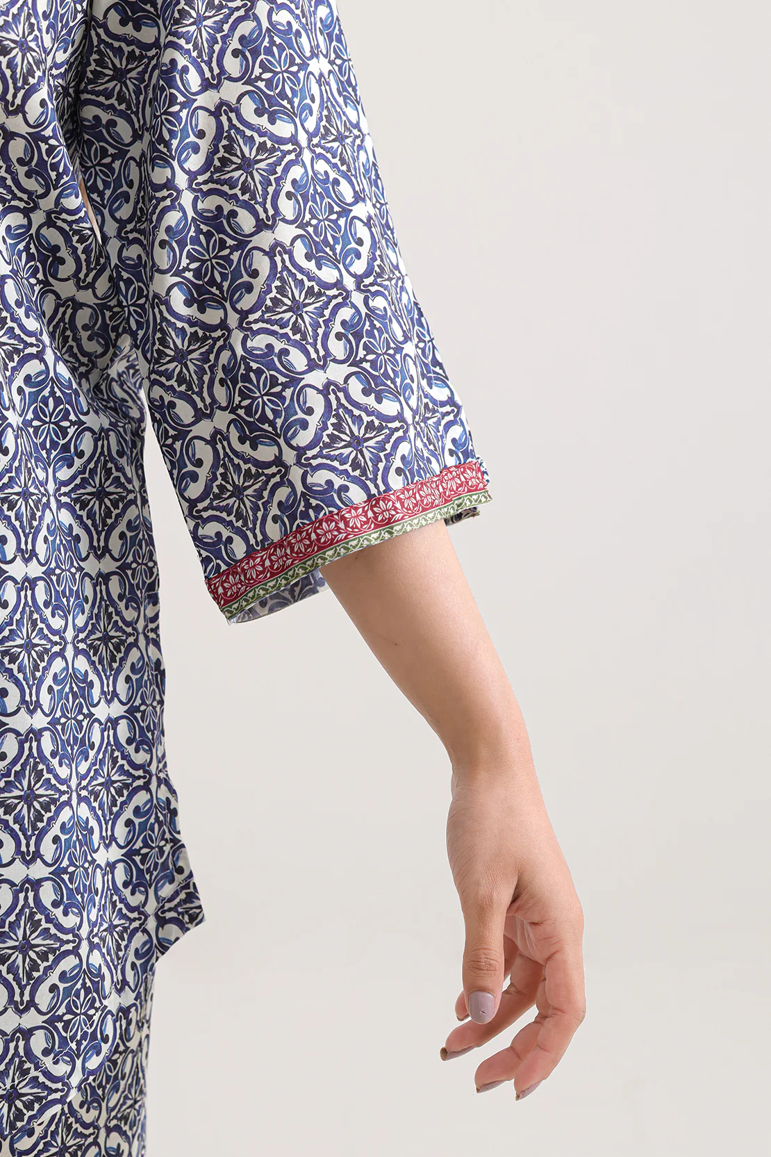 Printed Silk Touch Stitched 2 Piece (Shirt/Trouser) - Image 5