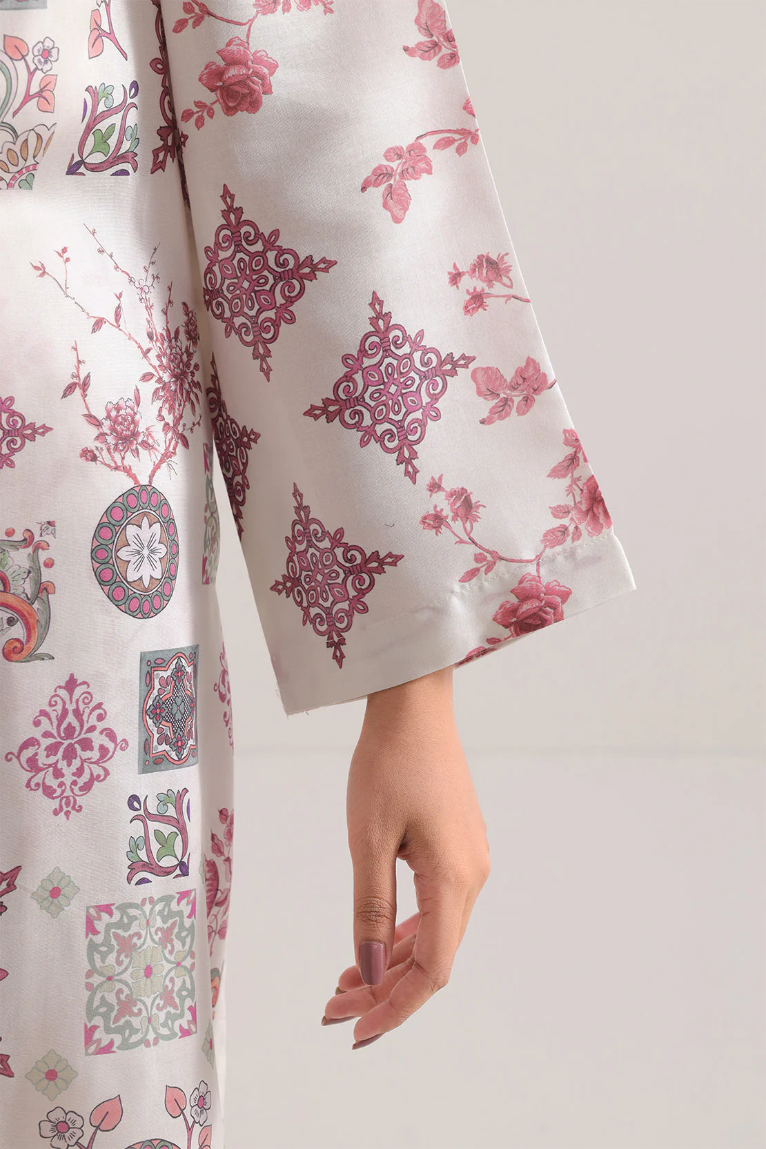 Printed Silk Touch Stitched 2 Piece (Shirt/Trouser) - Image 5