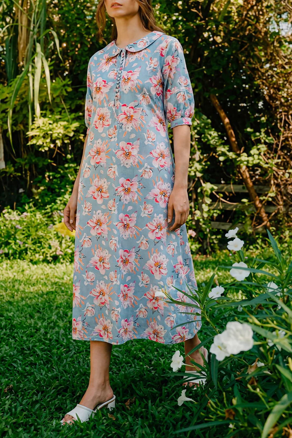 Printed Lyocell Stitched Dress
