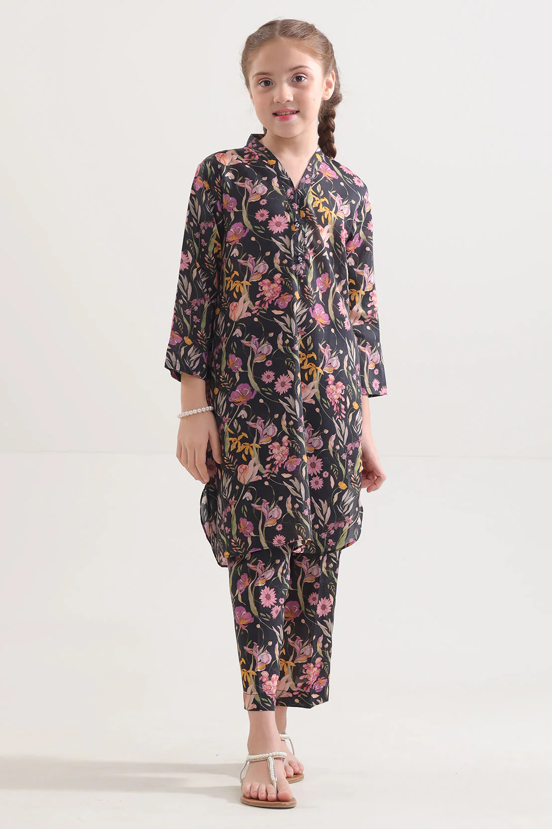 Printed Silk Touch Stitched Shirt For Kid