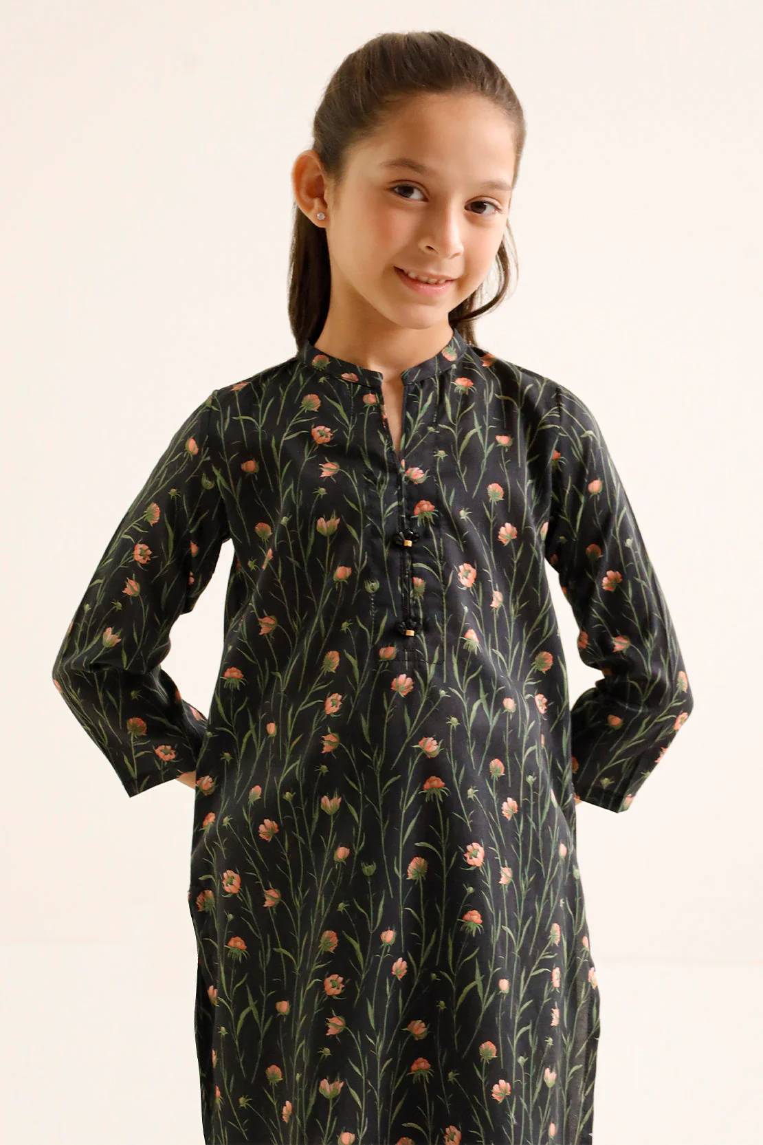 Printed Silk Touch Stitched Shirt For Kids - Image 2