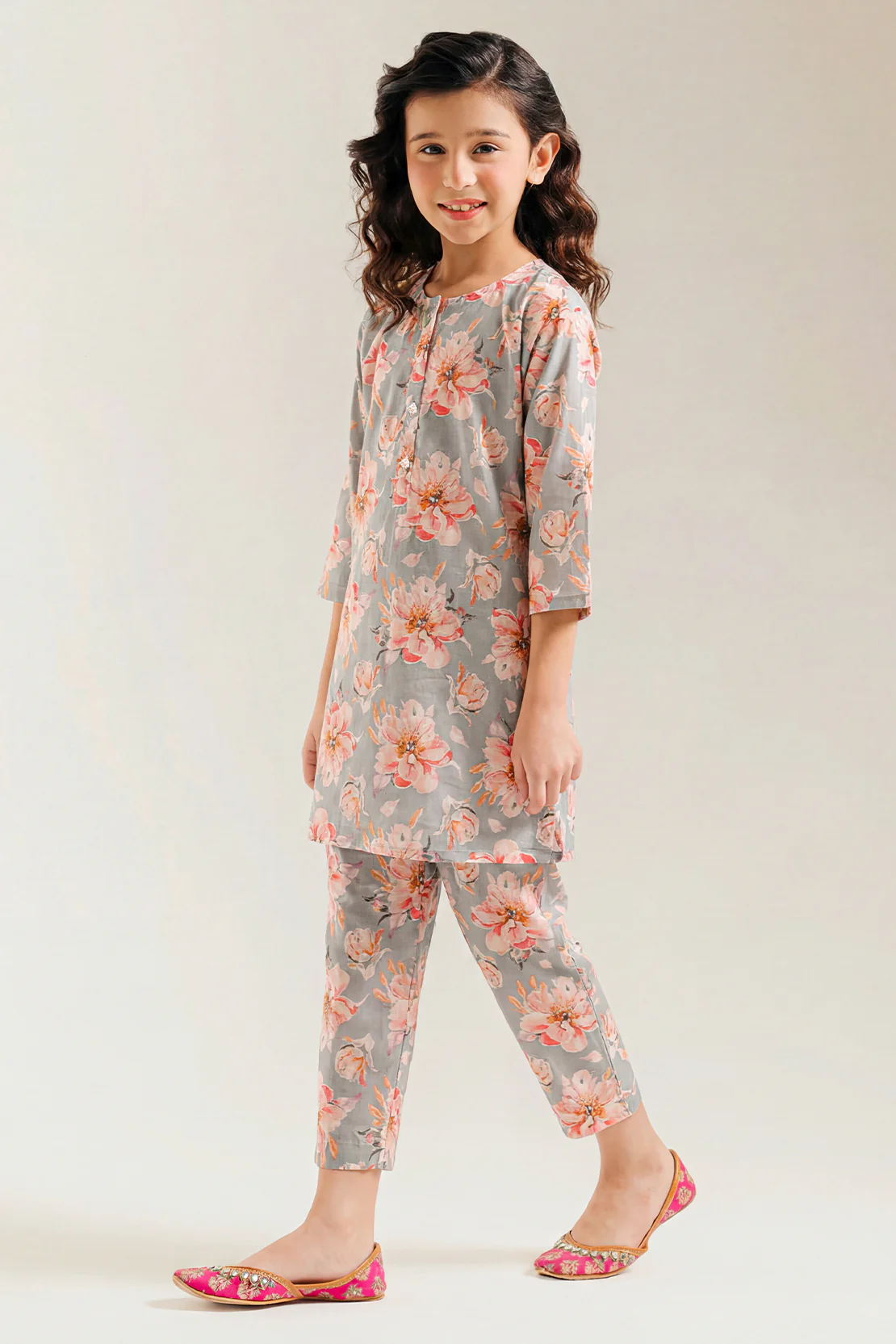 Printed Lyocell Stitched Shirt/trouser For Kids