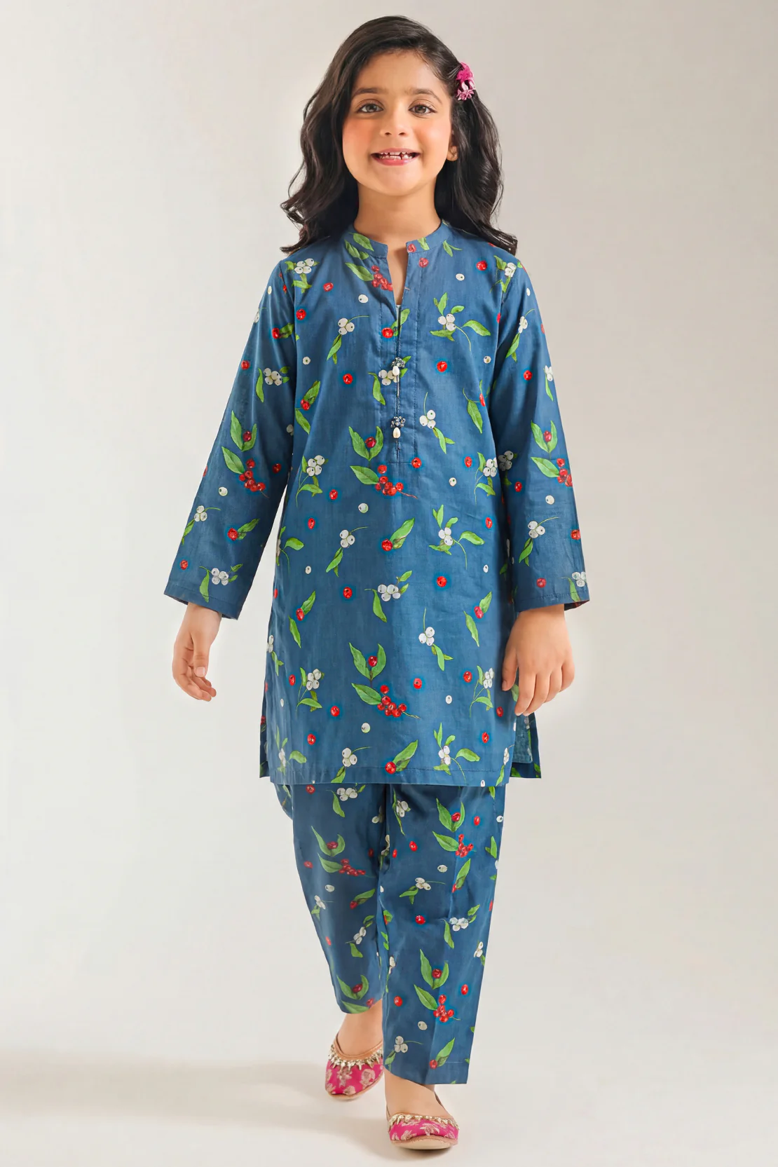 Printed Lyocell Stitched Shirt/trouser For Kids