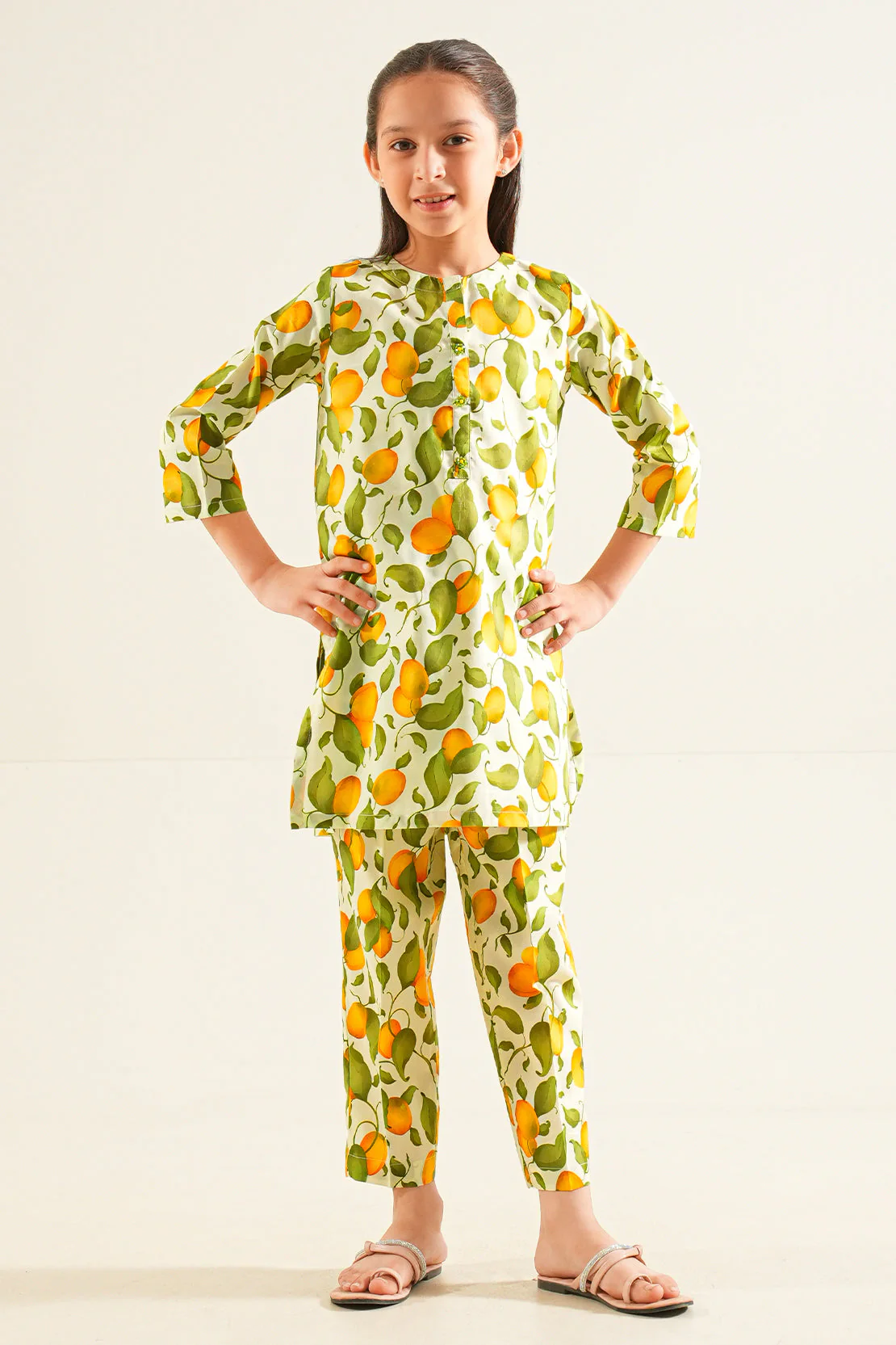 Printed Lyocell Stitched Shirt/trouser For Kids