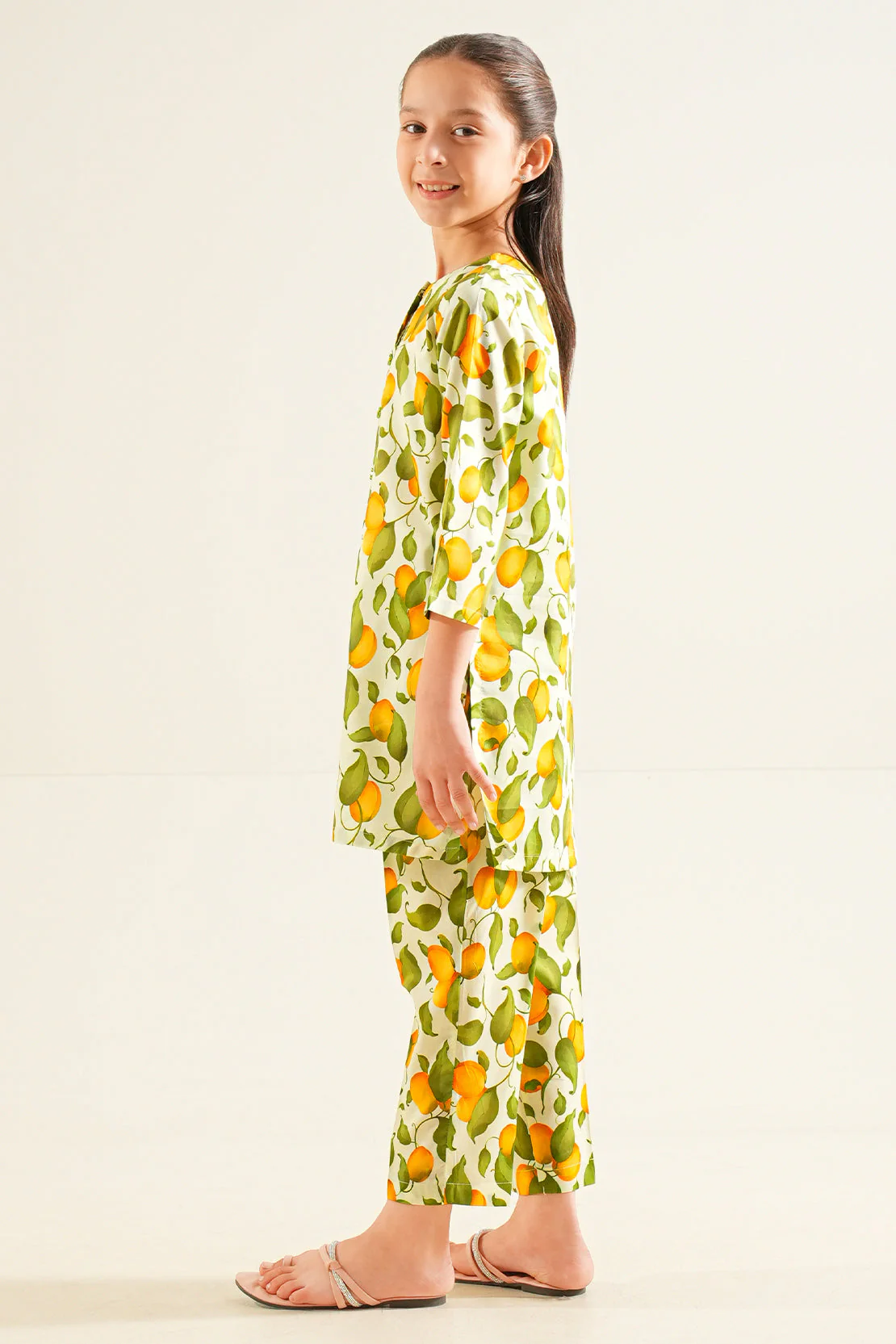 Printed Lyocell Stitched Shirt/trouser For Kids - Image 3