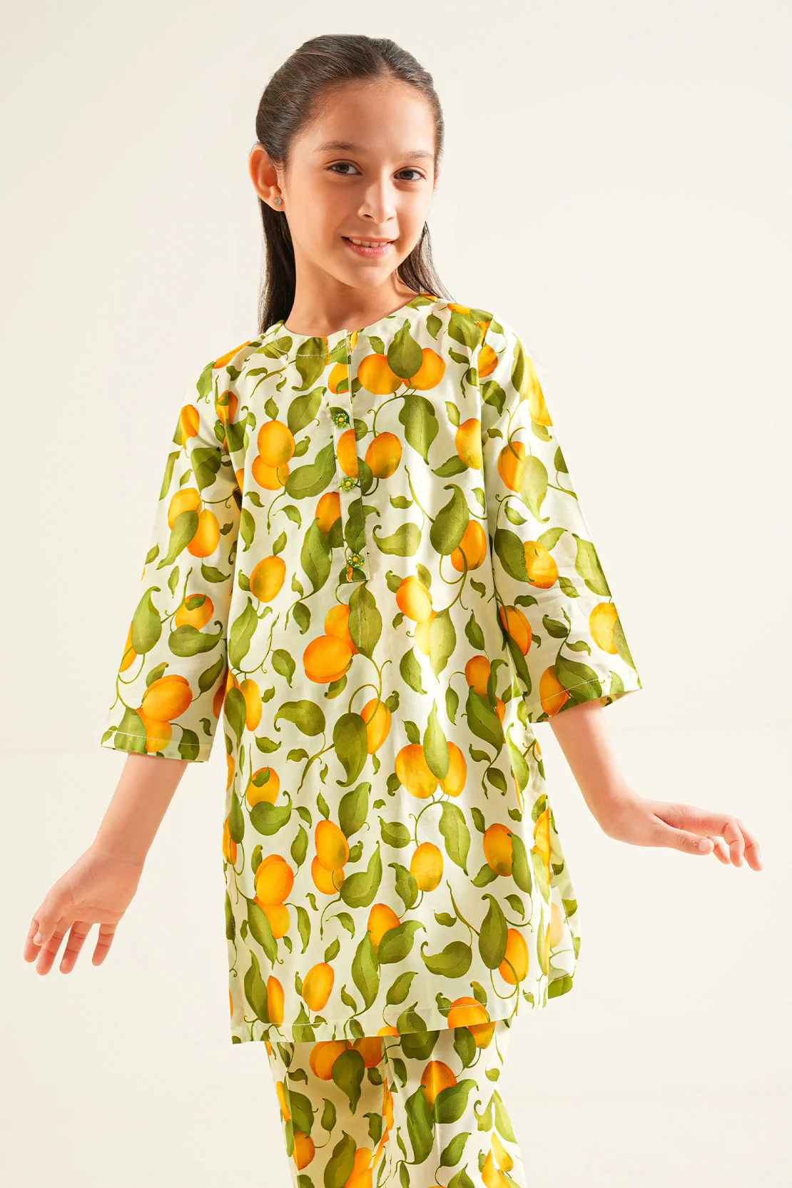 Printed Lyocell Stitched Shirt/trouser For Kids - Image 4