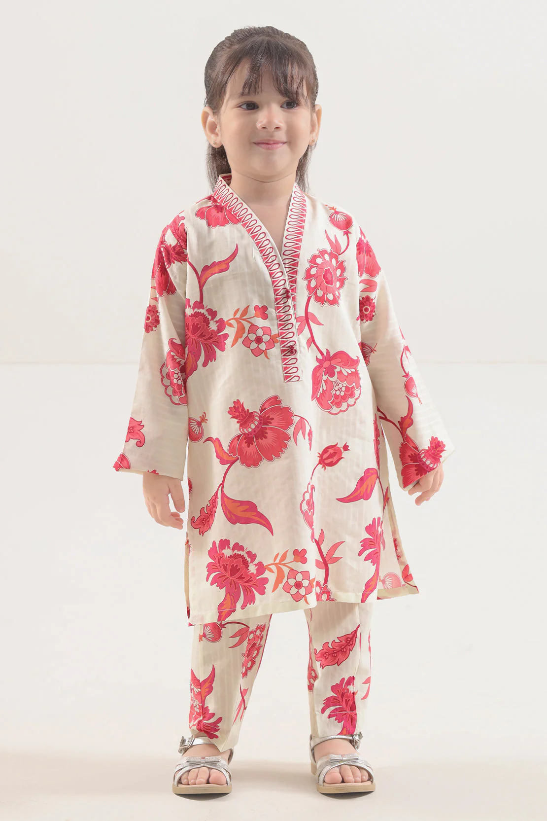 Printed Silk Touch Stitched Shirt/trouser For Kids