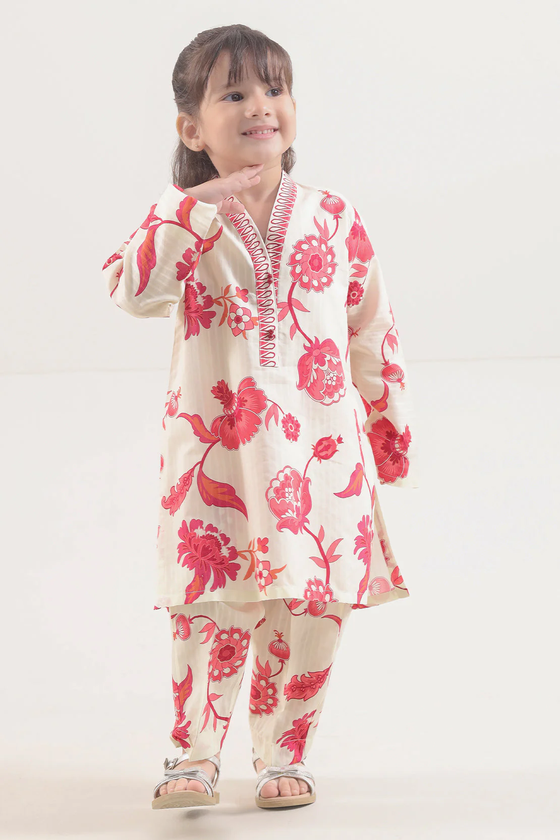 Printed Silk Touch Stitched Shirt/trouser For Kids - Image 2