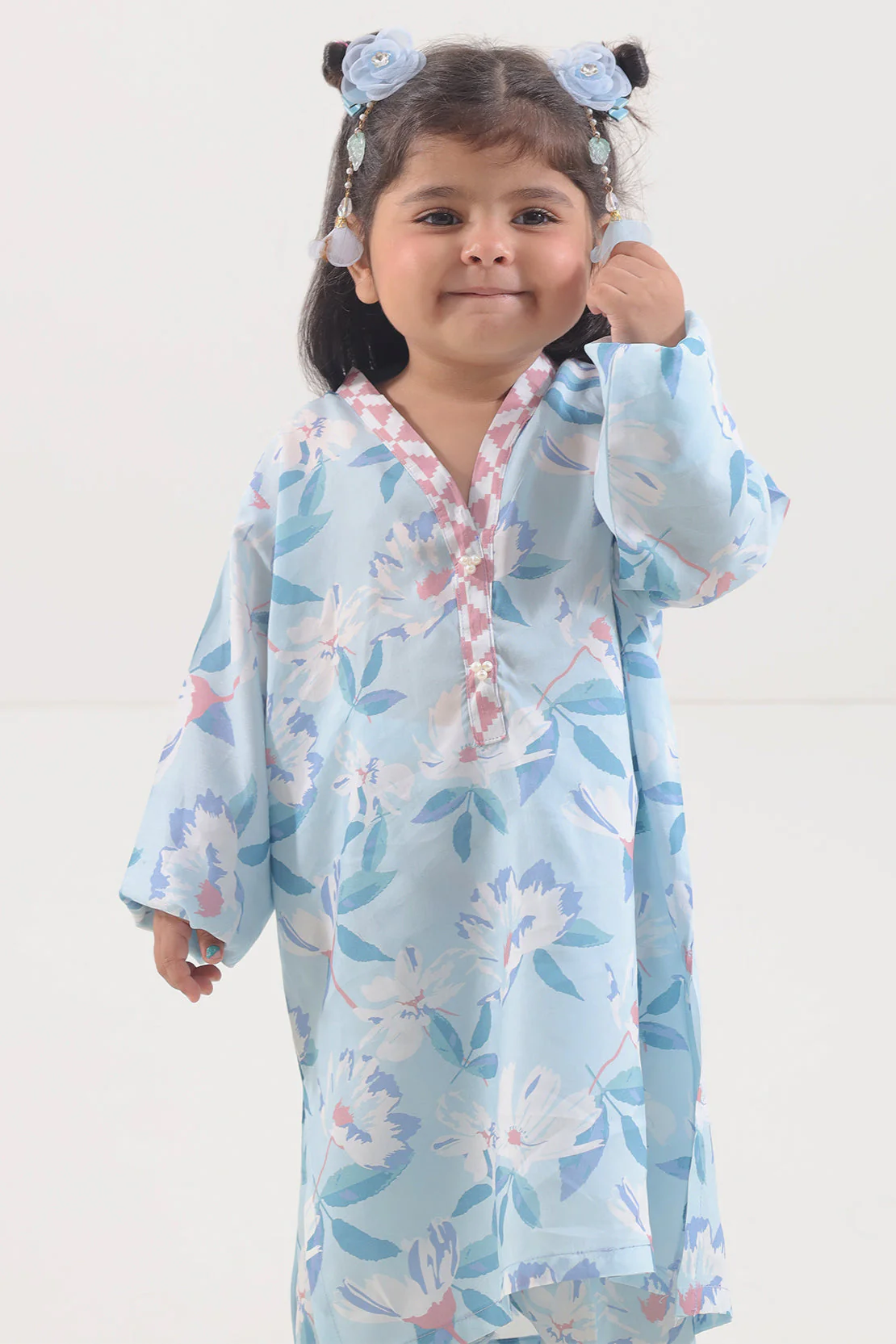 Printed Silk Touch Stitched Shirt/trouser For Kids - Image 2