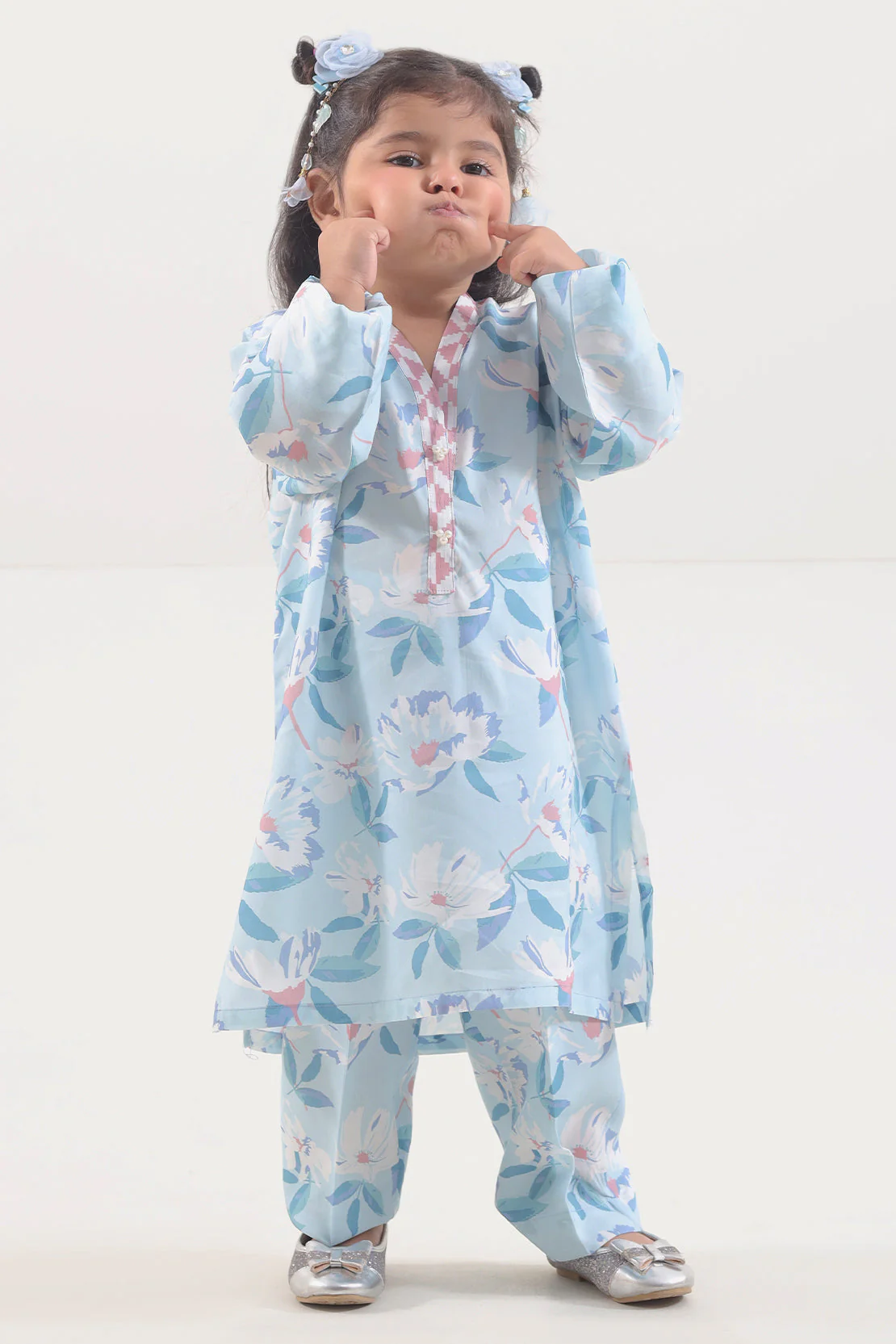 Printed Silk Touch Stitched Shirt/trouser For Kids - Image 3