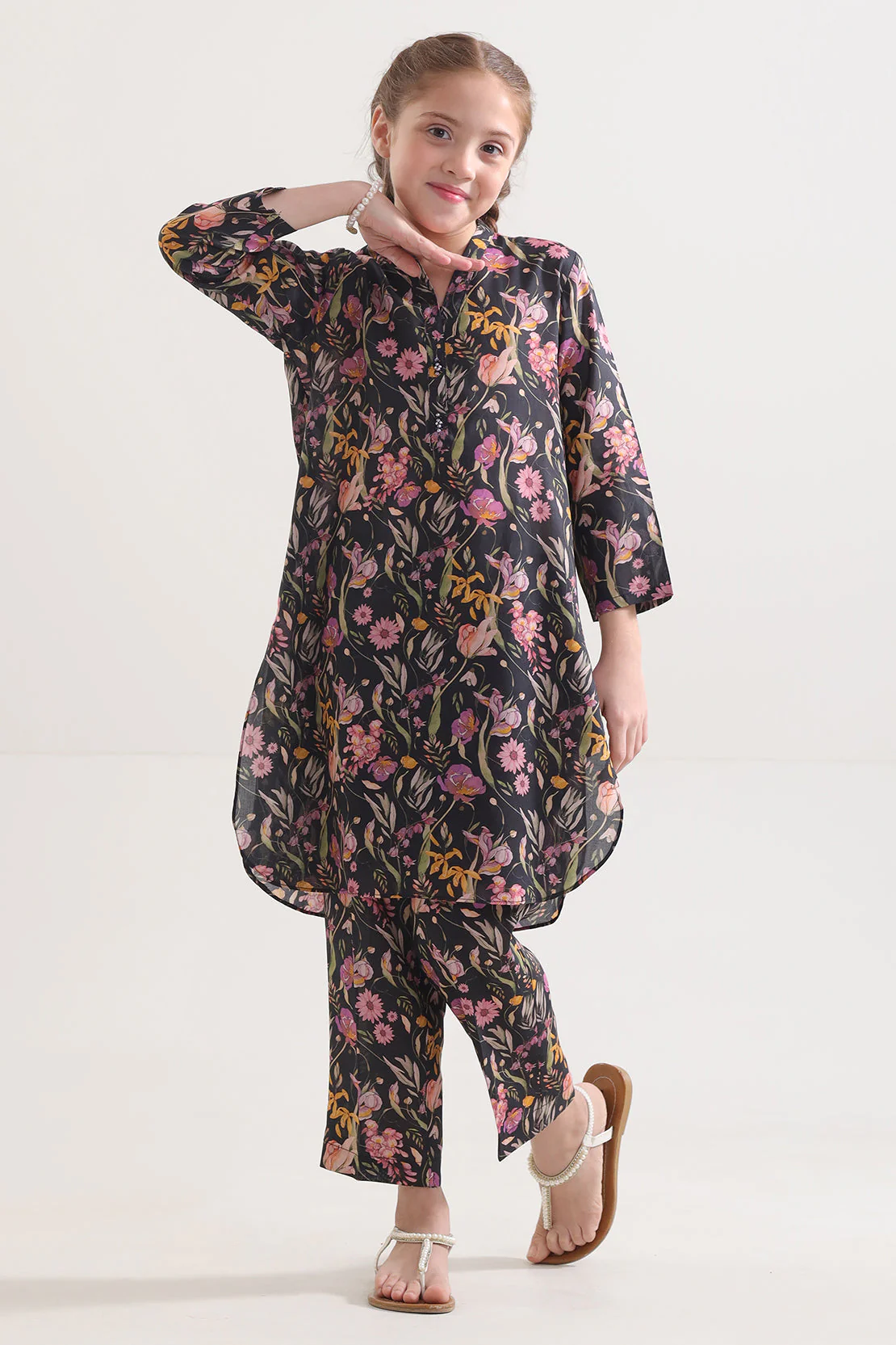Printed Silk Touch Stitched Shirt/trouser For Kids - Image 2