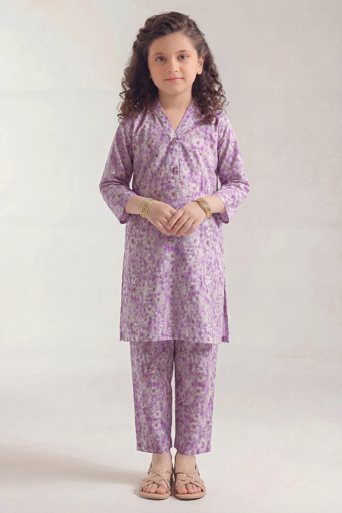 Printed Silk Touch Stitched Shirt/trouser For Kids - Image 2