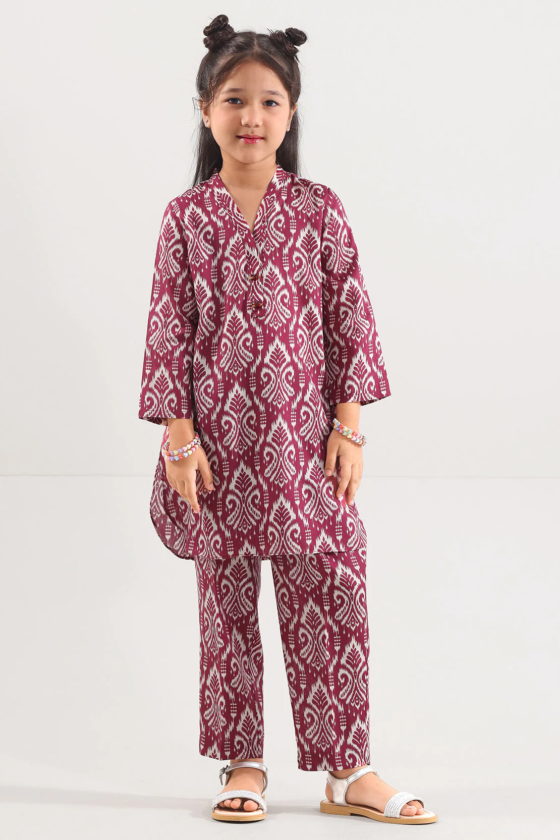 Printed Silk Touch Stitched Shirt/trouser For Kids - Image 2