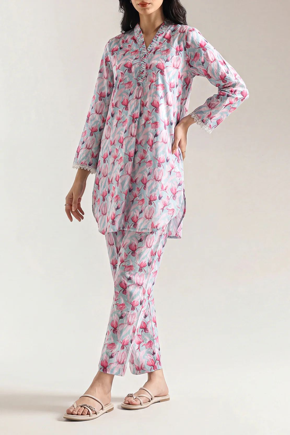 Printed Silk Touch Stitched Shirt