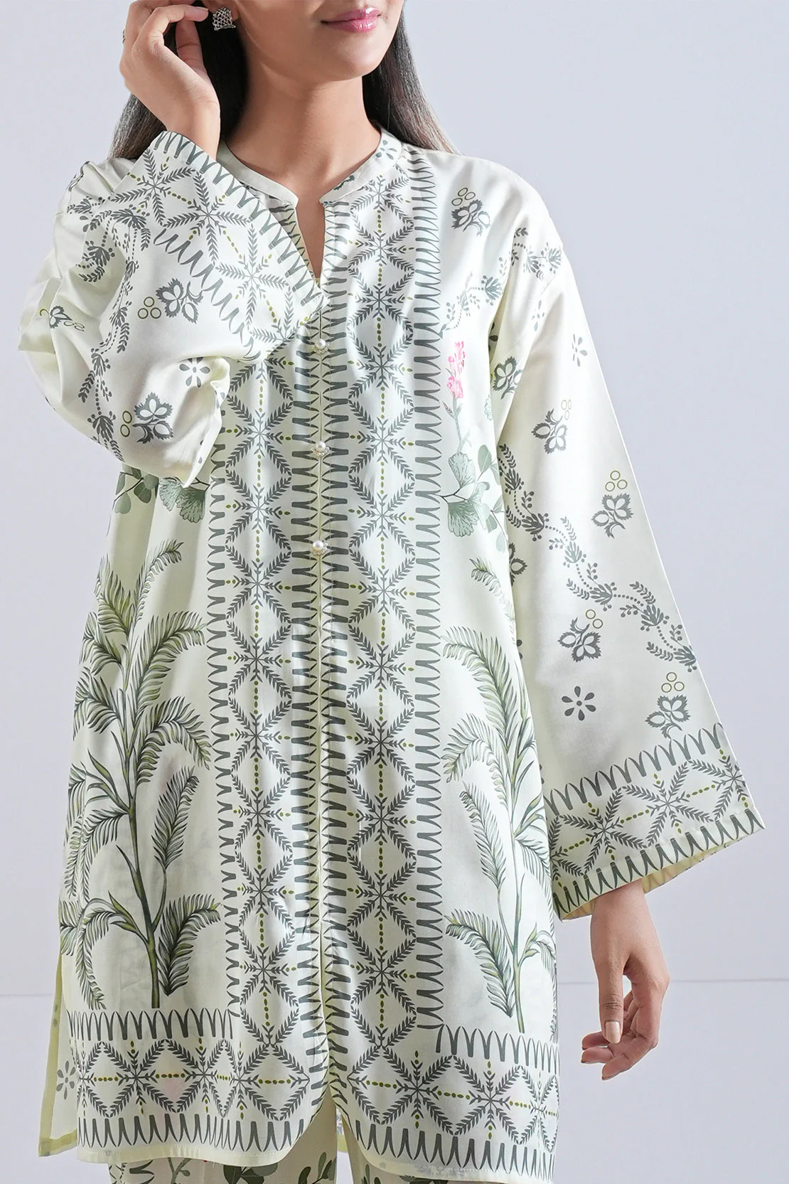 Printed Lyocell Stitched Shirt - Image 4
