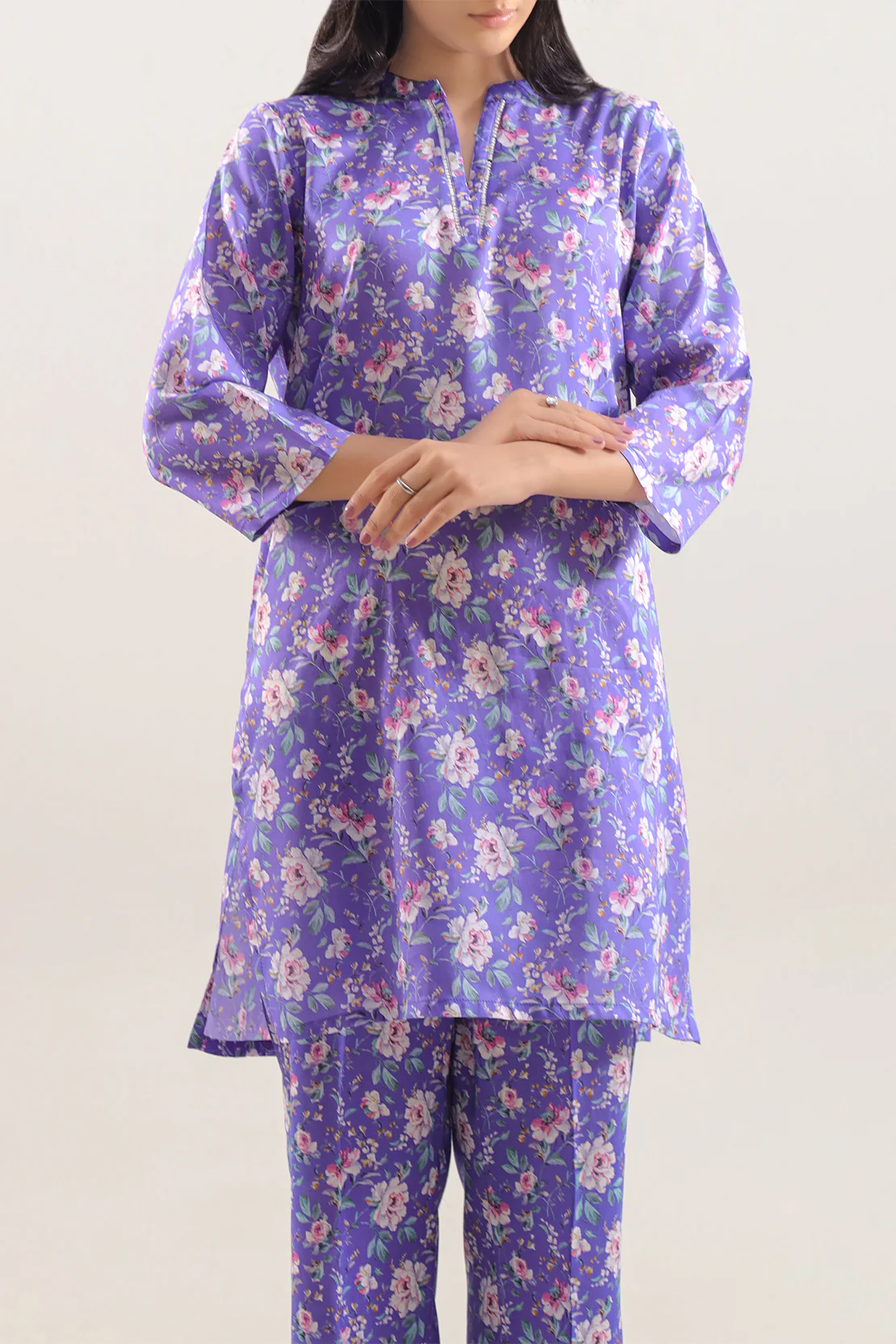 Printed Silk Touch Stitched Shirt - Image 3