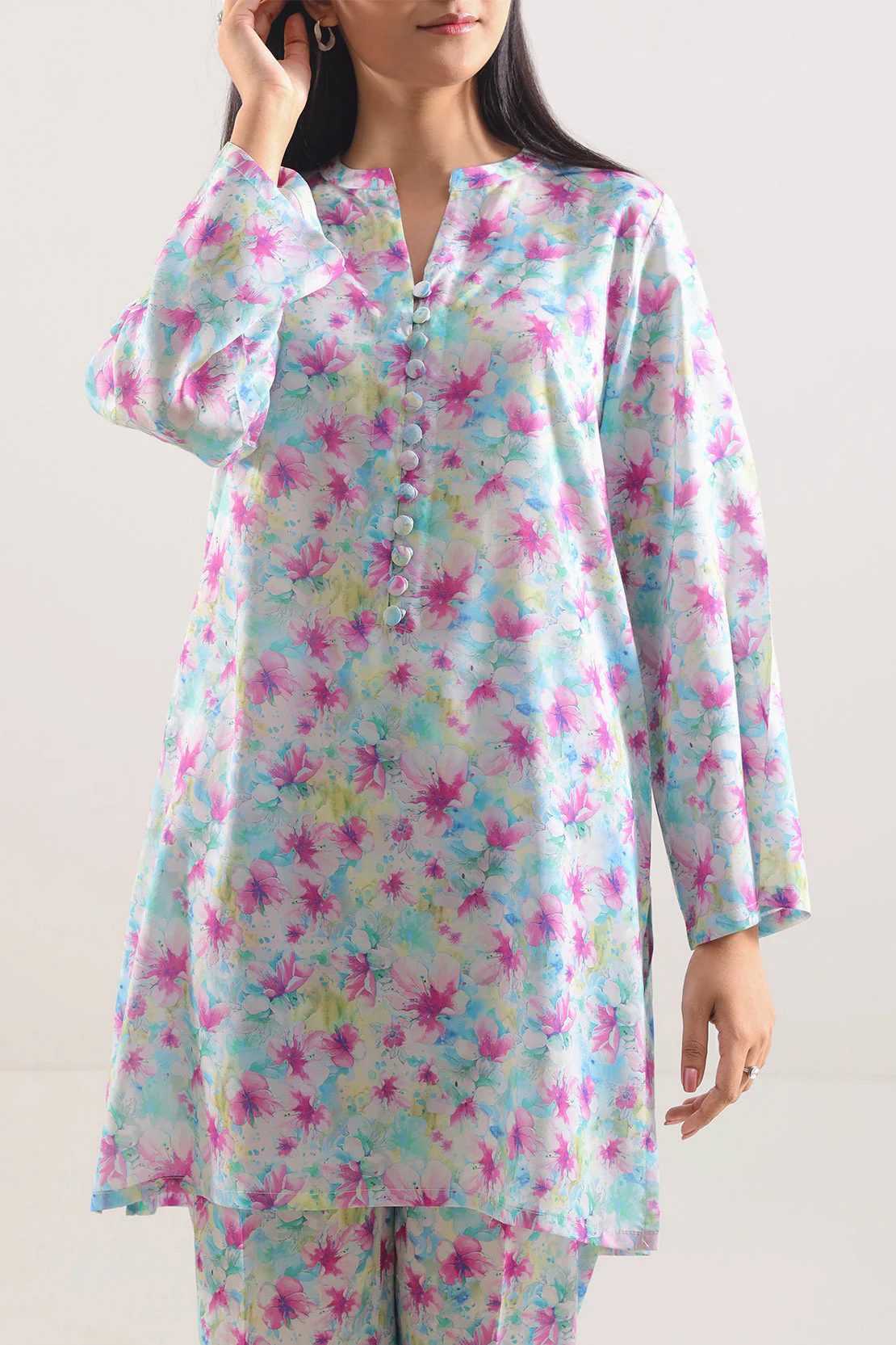 Printed Silk Touch Stitched Shirt - Image 3