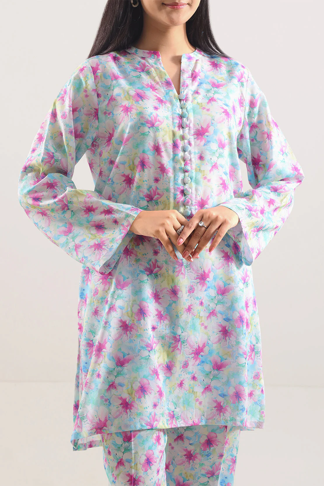 Printed Silk Touch Stitched Shirt - Image 4