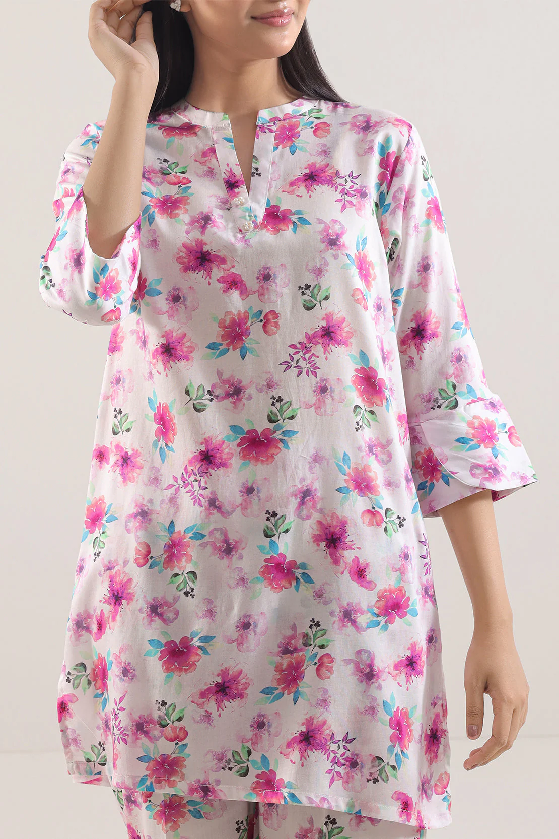 Printed Silk Touch Stitched Shirt - Image 2