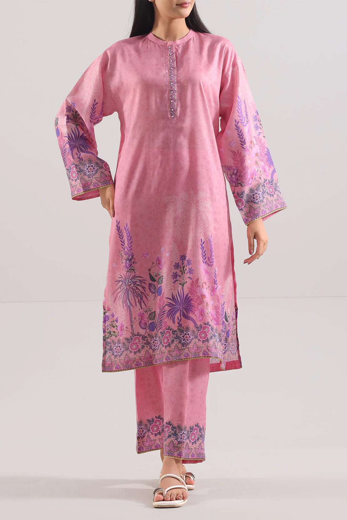 Printed Silk Touch Stitched Shirt