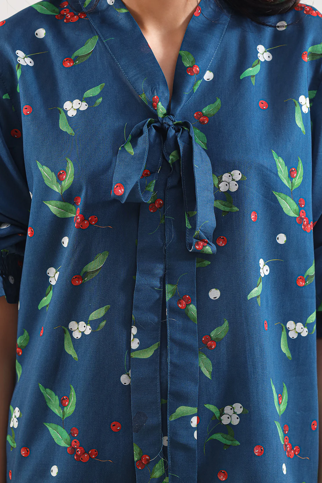 Printed Lyocell Stitched Western Top - Image 4