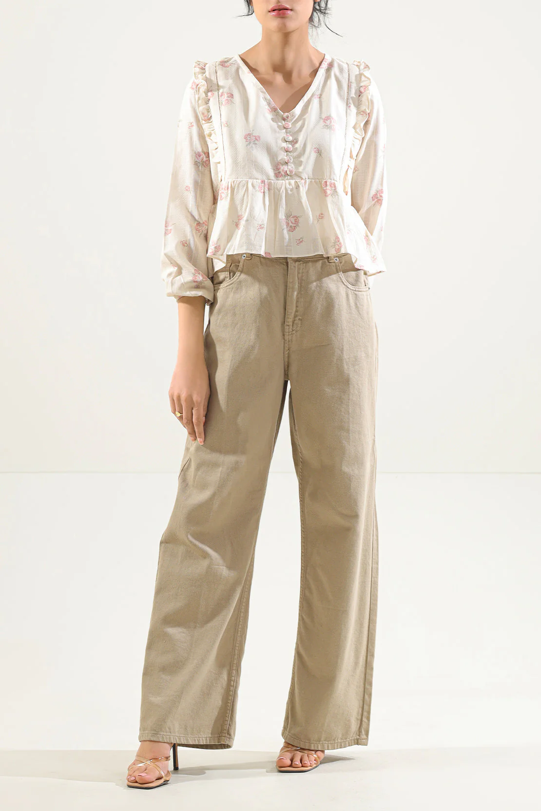 Printed Self Jacquard Stitched Shirt