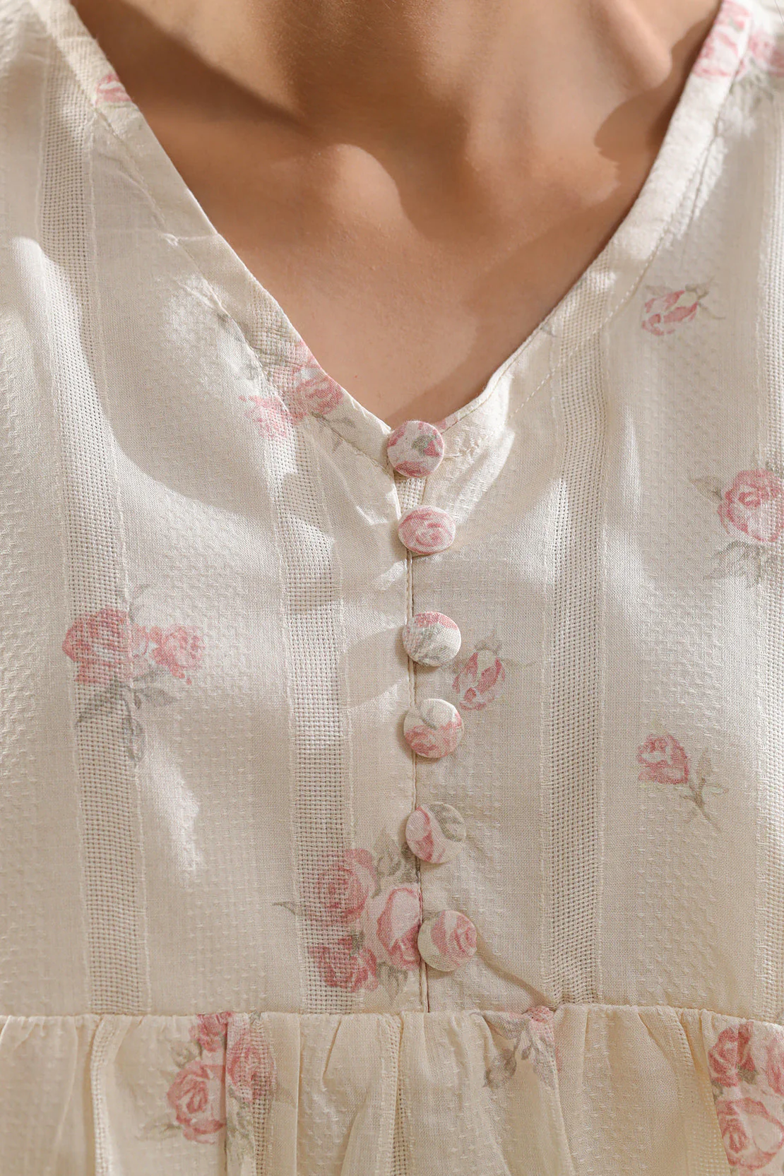 Printed Self Jacquard Stitched Shirt - Image 5
