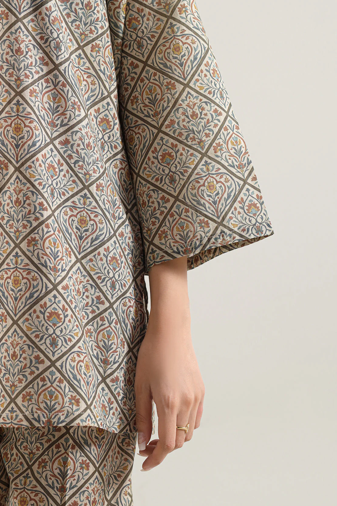Printed Self Strip Lawn Stitched 2 Piece (Shirt/Trouser) - Image 6
