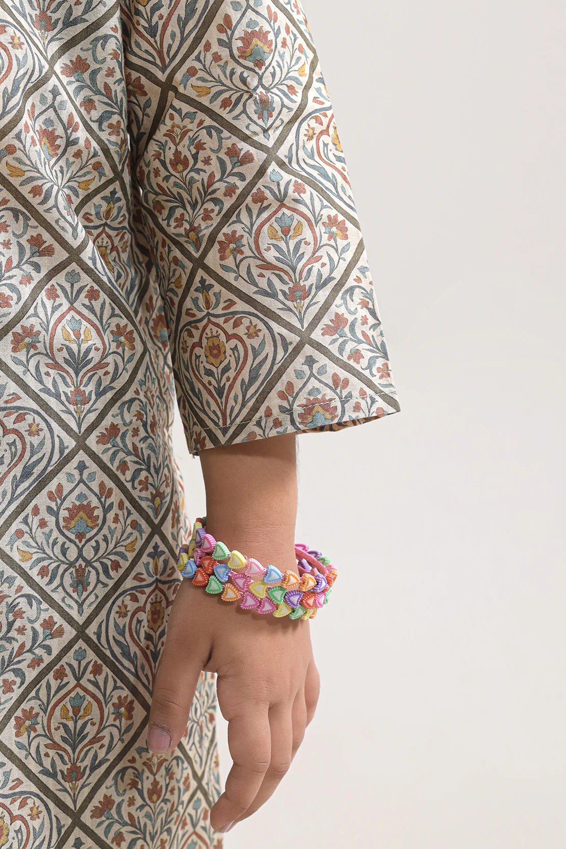 Printed Self Strip Lawn Stitched 2 Piece (Shirt/Trouser) For Kids - Image 4