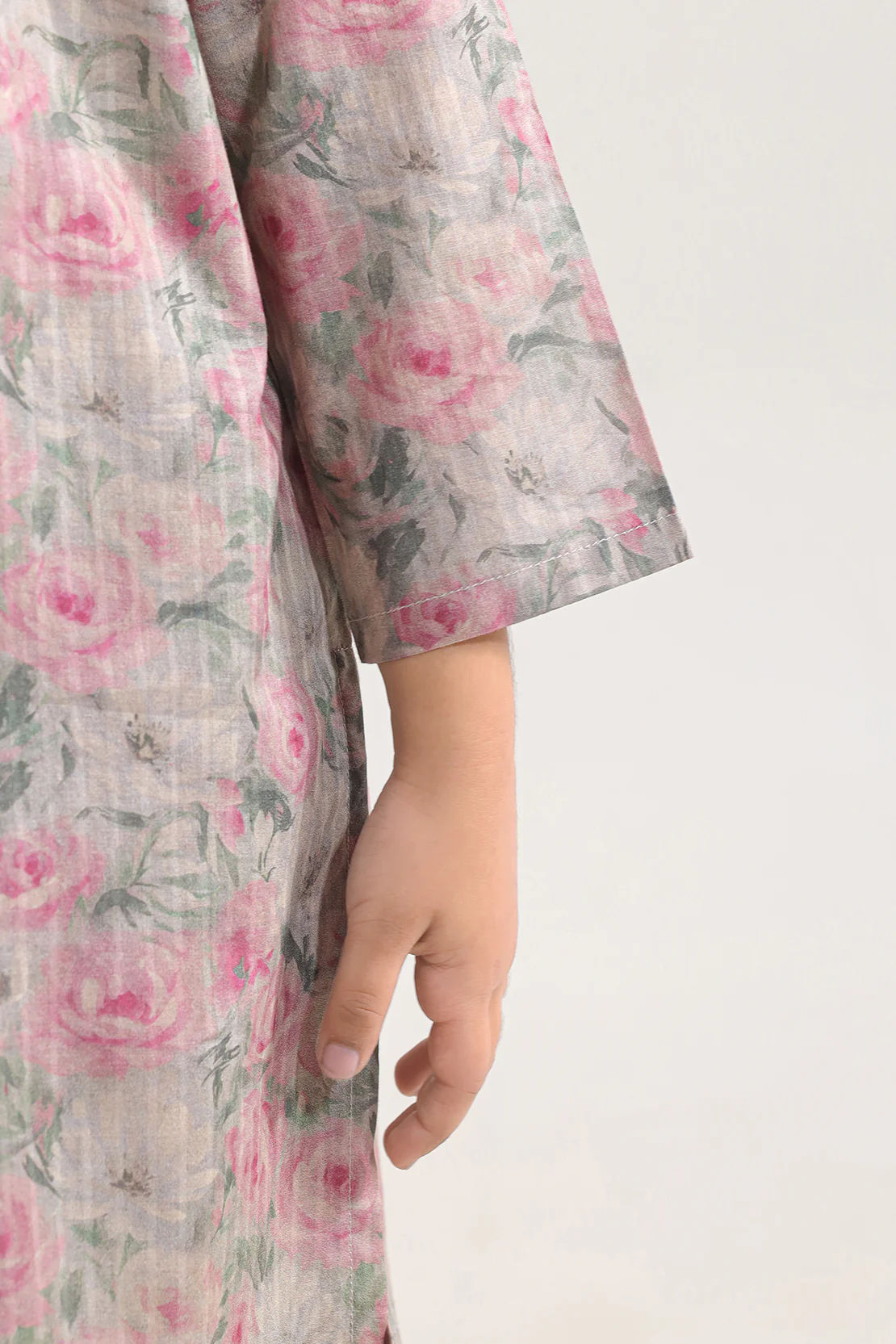 Printed Self Strip Lawn Stitched 2 Piece (Shirt/Trouser) For Kids - Image 4