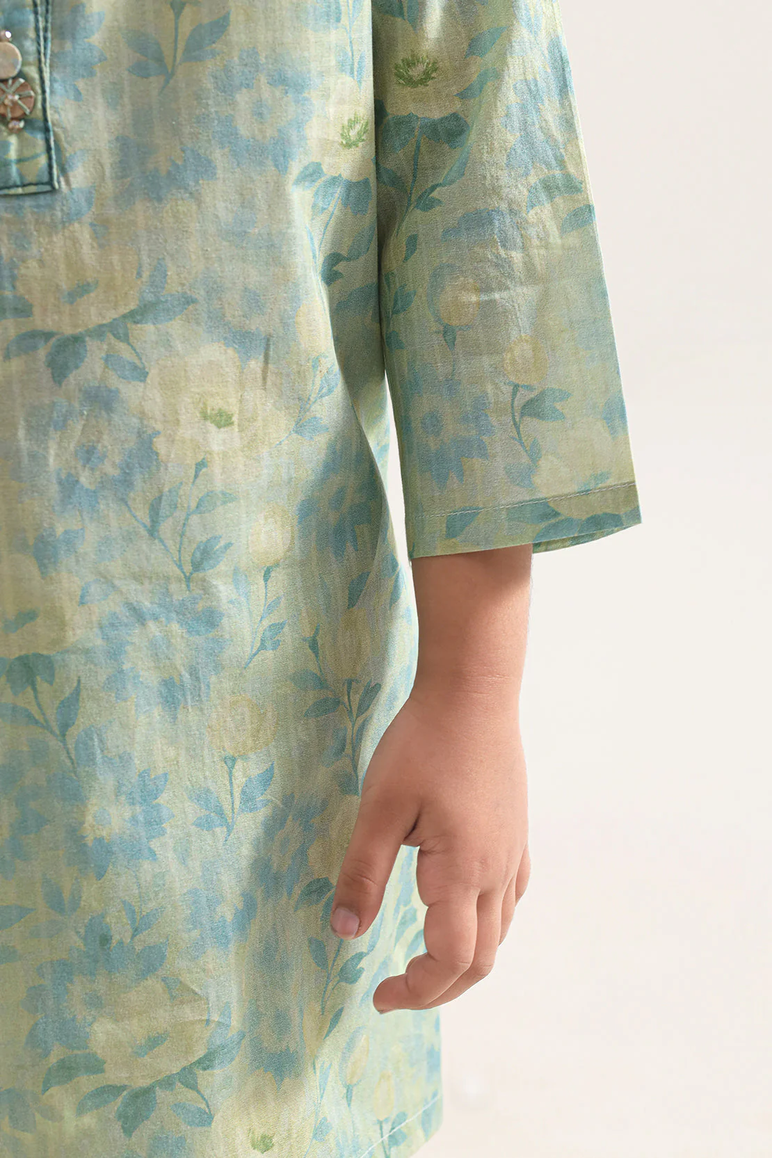 Printed Self Strip Lawn Stitched 2 Piece (Shirt/Trouser) For Kids - Image 5