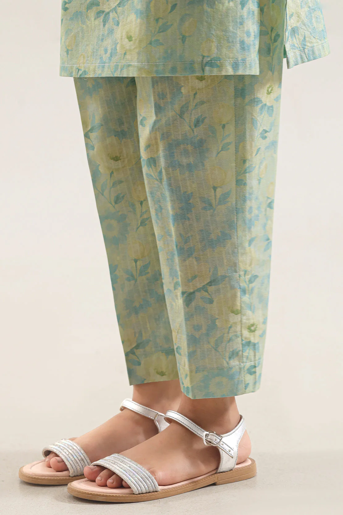 Printed Self Strip Lawn Stitched 2 Piece (Shirt/Trouser) For Kids - Image 6