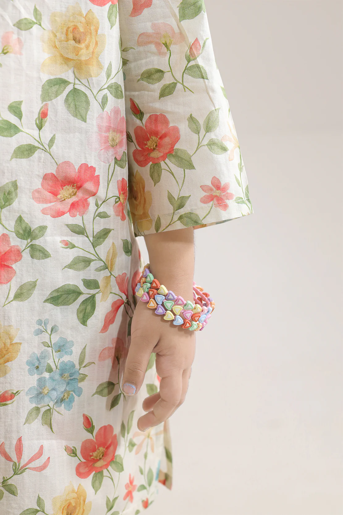 Printed Self Strip Lawn Stitched 2 Piece (Shirt/Trouser) For Kids - Image 5