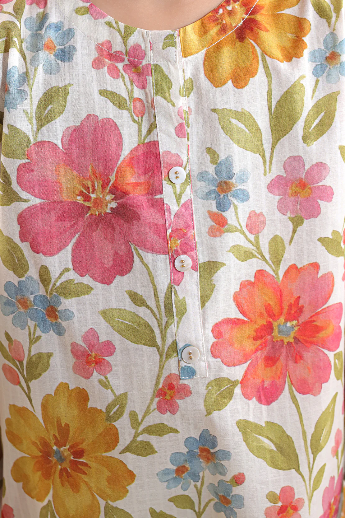 Printed Self Strip Lawn Stitched 2 Piece (Shirt/Trouser) For Kids - Image 3