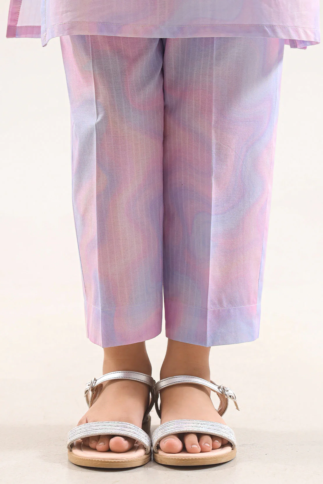Printed Self Strip Lawn Stitched 2 Piece (Shirt/Trouser) For Kids - Image 5