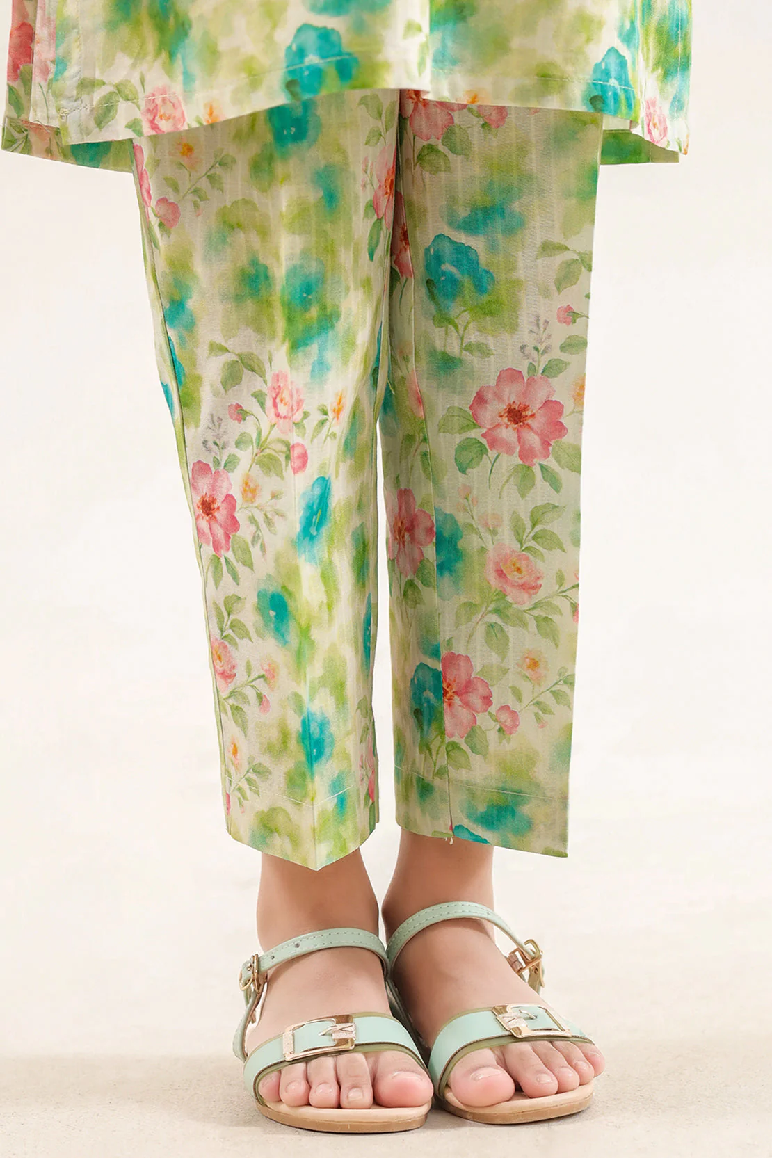 Printed Self Strip Lawn Stitched 2 Piece (Shirt/Trouser) For Kids - Image 6