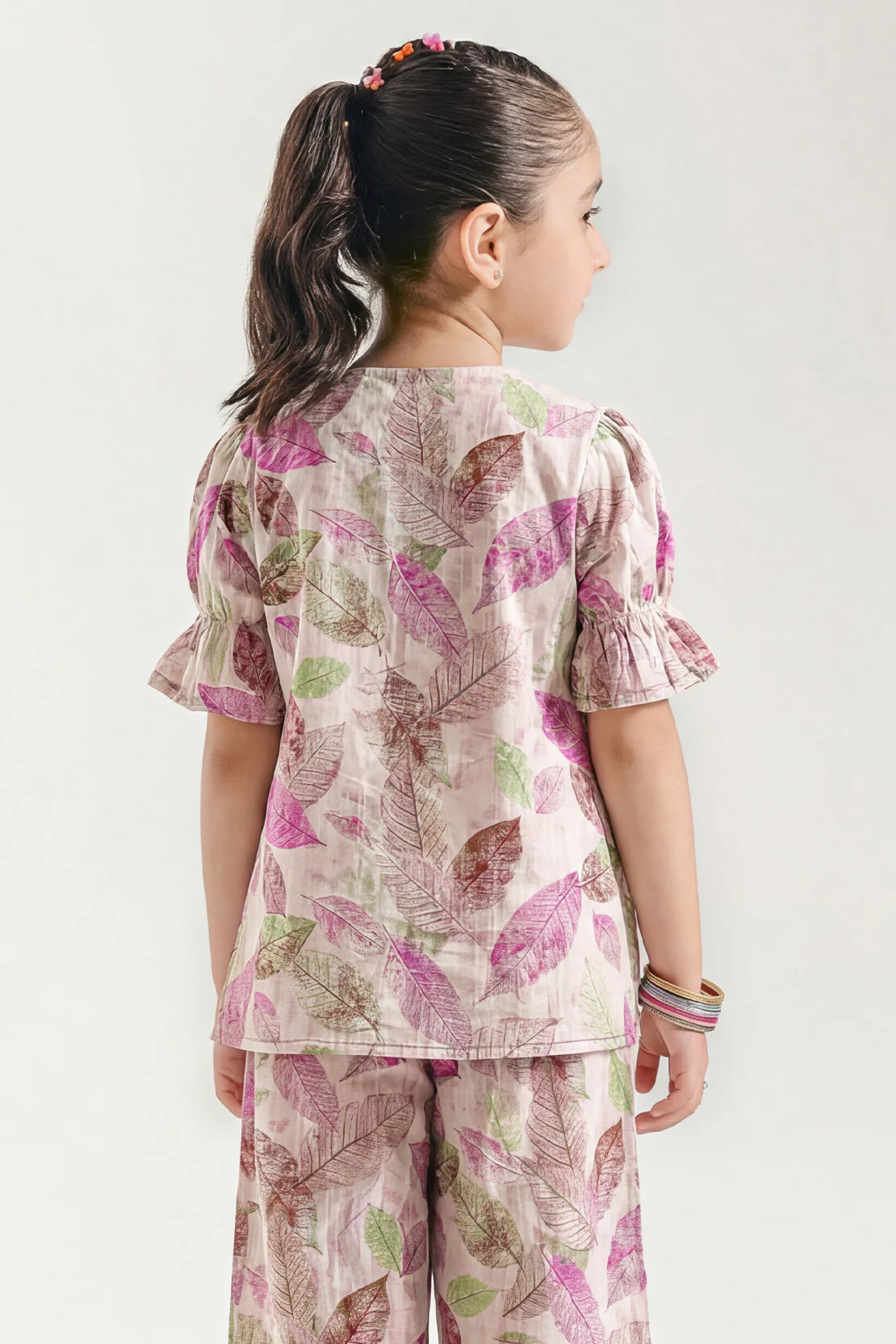 Printed Self Strip Lawn Stitched 2 Piece (Shirt/Trouser) For Kids - Image 2