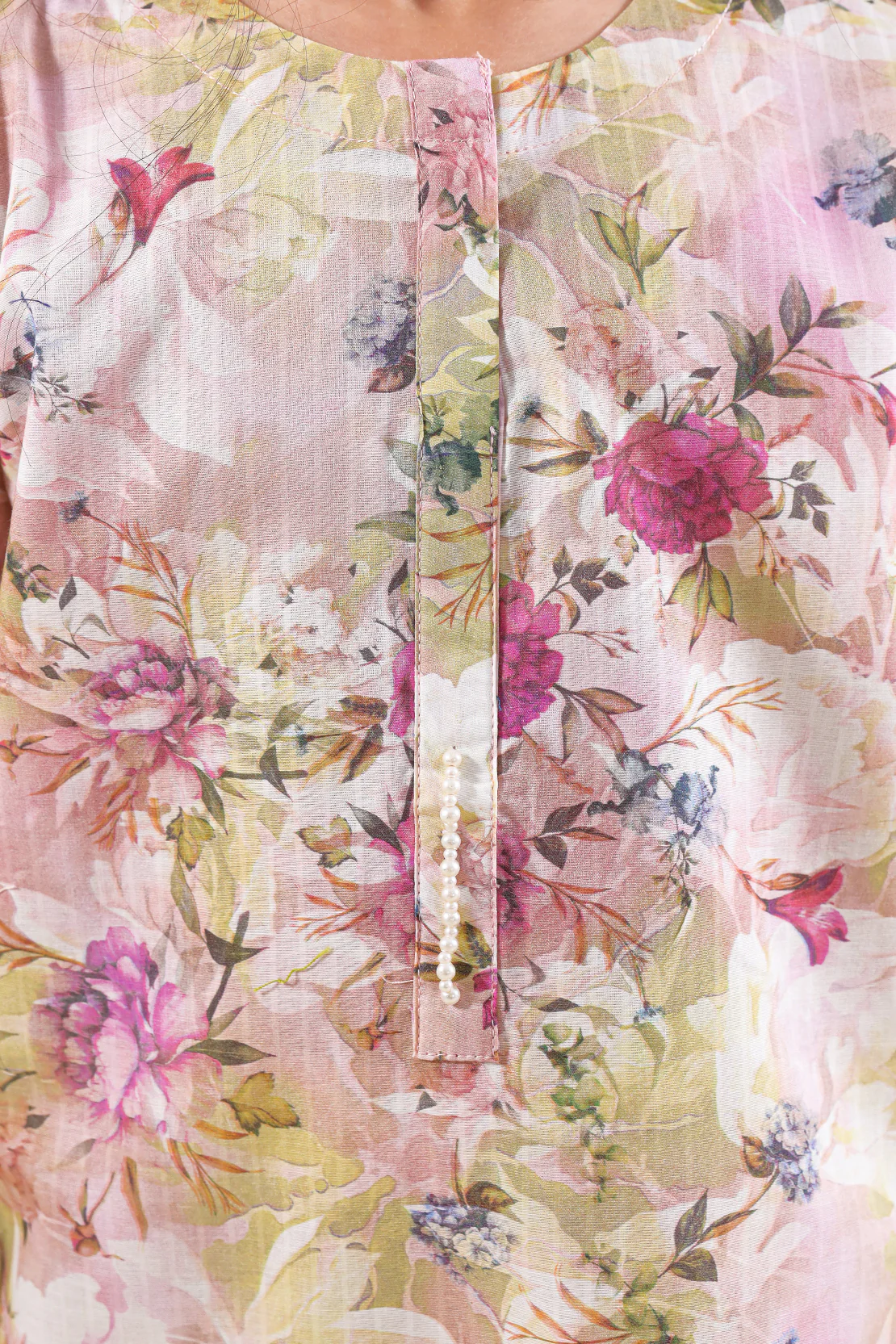 Printed Self Strip Lawn Stitched 2 Piece (Shirt/Trouser) For Kids - Image 3