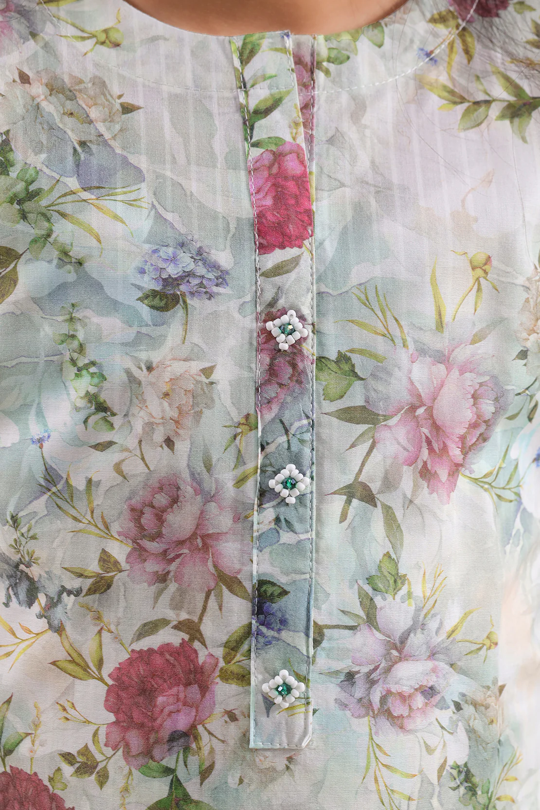 Printed Self Strip Lawn Stitched 2 Piece (Shirt/Trouser) For Kids - Image 3