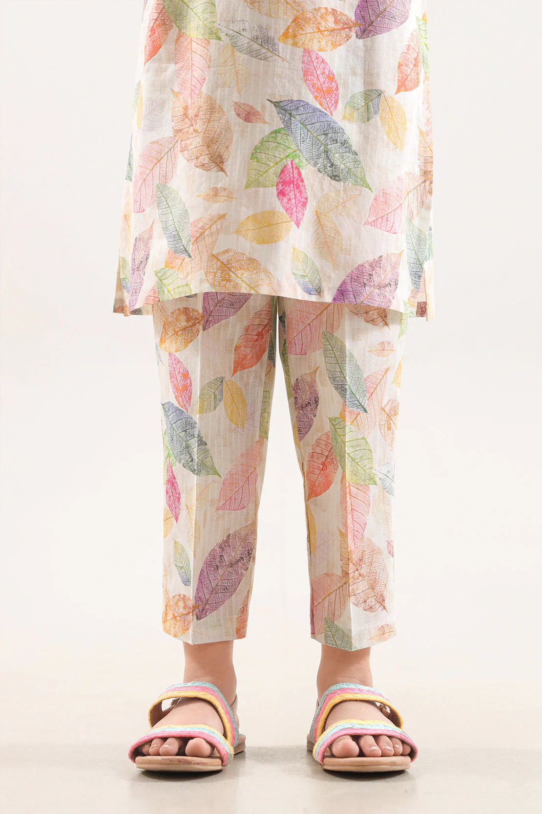 Printed Self Strip Lawn Stitched 2 Piece (Shirt/Trouser) For Kids - Image 5
