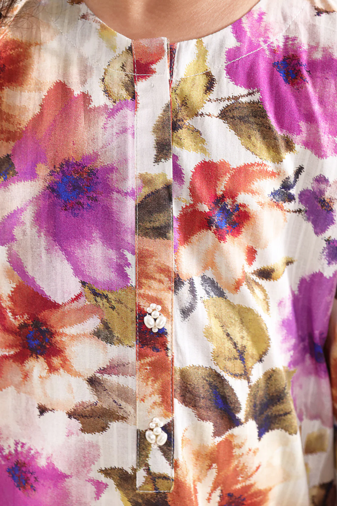 Printed Self Strip Lawn Stitched 2 Piece (Shirt/Trouser) For Kids - Image 4